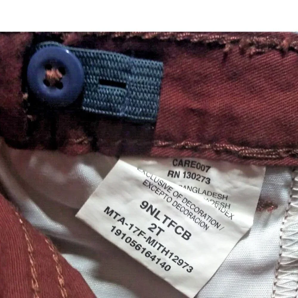 NWT Wrangler Jeans boys 2T Slim straight BROWN Adjustable waist flex fabric NEW